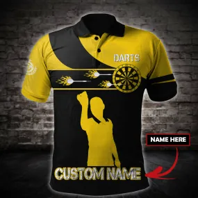 3D All Over Print Dart Polo Shirt, Custom Name Shirt for Dart Team, Player