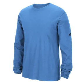 adidas Men's Light Blue Long Sleeve Logo Tee