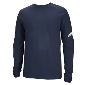 adidas Men's Navy Long Sleeve Logo Tee