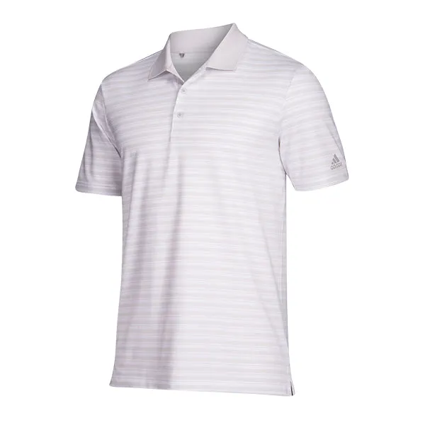 adidas Men's White Ultimate 3 Stripe Polo