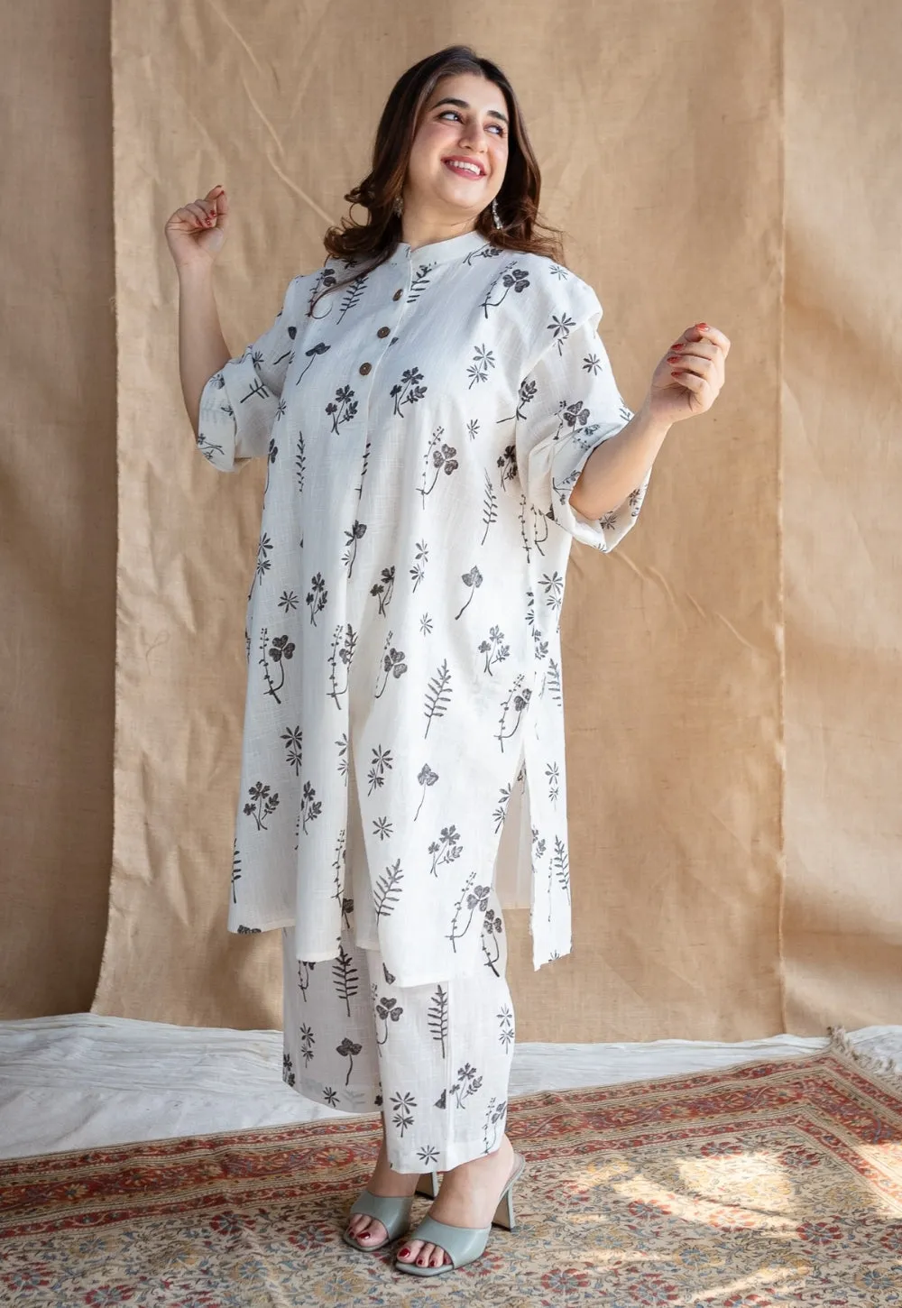 Sure! Here’s an optimized title for the e-commerce product:

“Ayaat Dabu Printed Slub Cotton Co-ord Set - Stylish & Comfortable 2-Piece Outfit for Casual Wear”