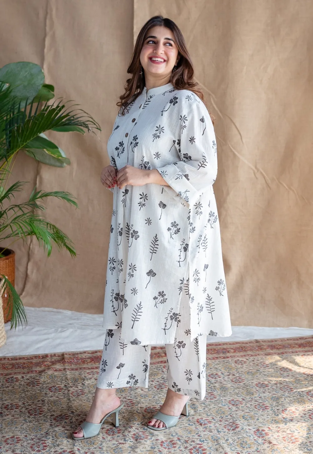 Sure! Here’s an optimized title for the e-commerce product:

“Ayaat Dabu Printed Slub Cotton Co-ord Set - Stylish & Comfortable 2-Piece Outfit for Casual Wear”