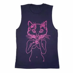 Brian Kenny Pink Pussycat Sleeveless T-Shirt supporting Planned Parenthood