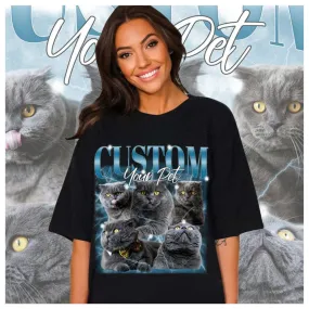 Custom Your Pet Bootleg Rap Pure Cotton Tee Shirts Insert Your Design For Men Women (recommend you to choose  2 of your original size)