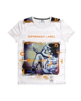 Dipherent Label Graphic Tee