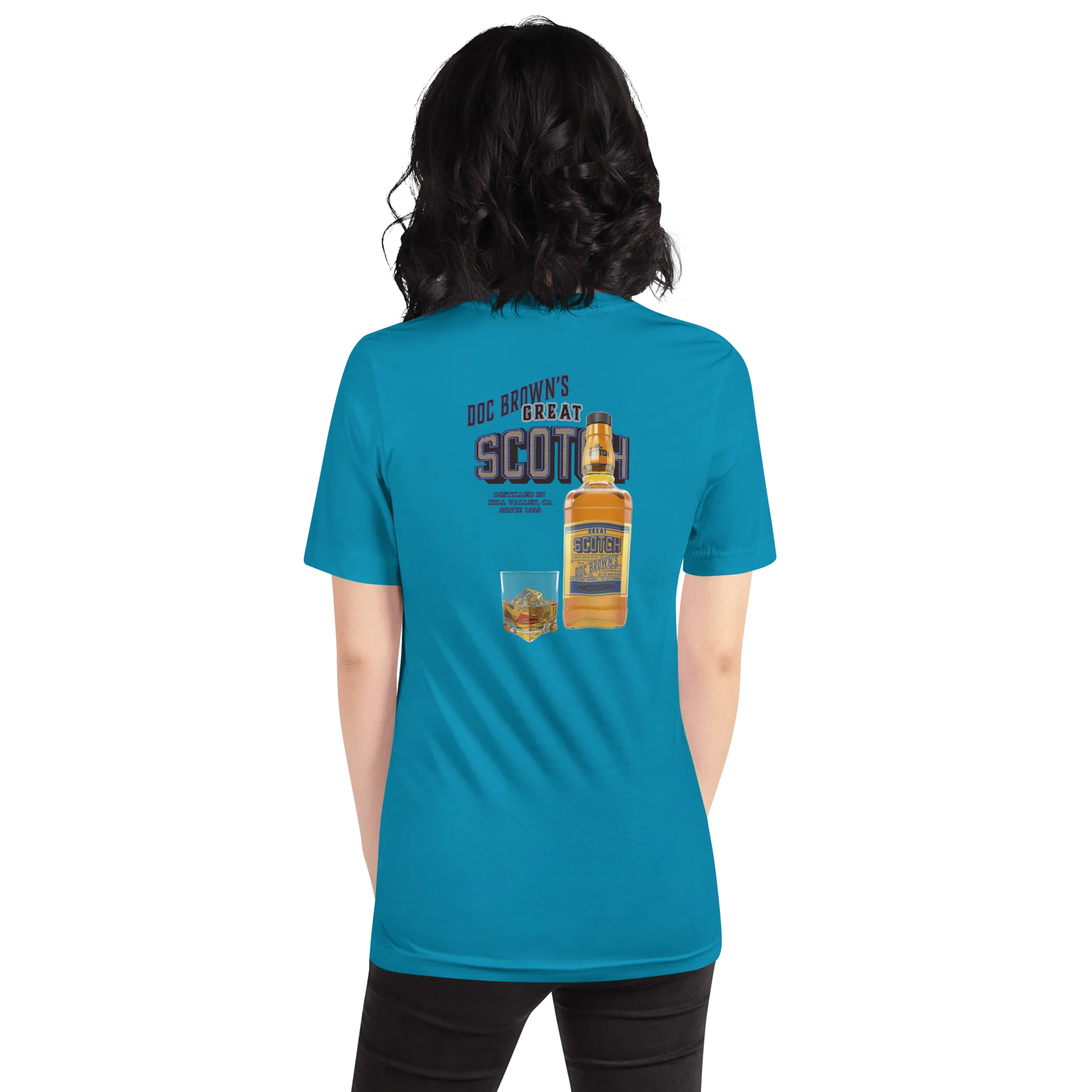 Doc Brown's Great Scotch Unisex t-shirt (BACK)