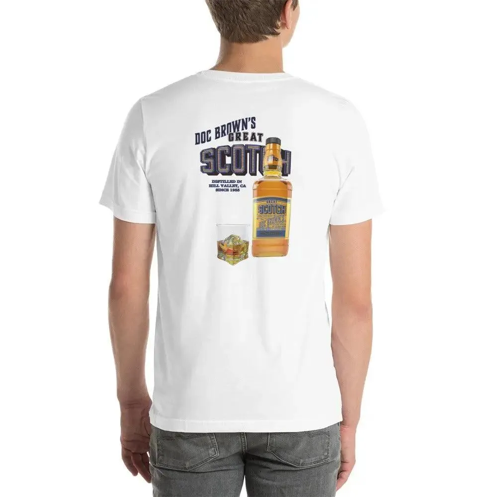 Doc Brown's Great Scotch Unisex t-shirt (BACK)