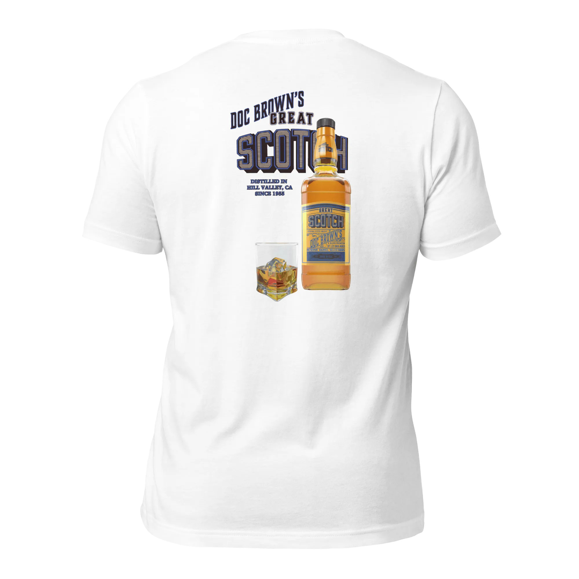 Doc Brown's Great Scotch Unisex t-shirt (BACK)