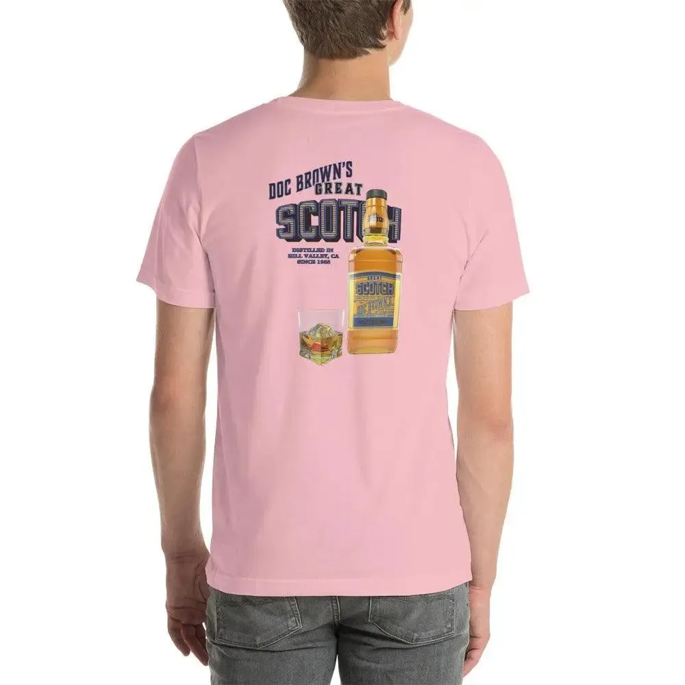 Doc Brown's Great Scotch Unisex t-shirt (BACK)