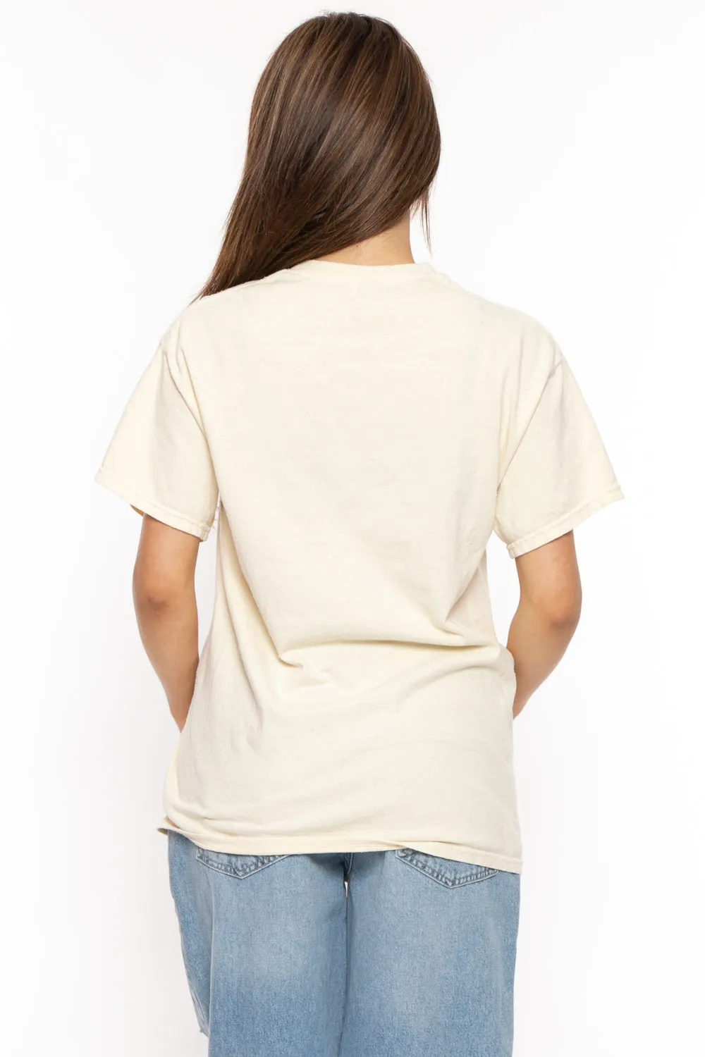 Don't Look At Me - Bobby Jack Garment-Dyed Boyfriend T-Shirt - Beige