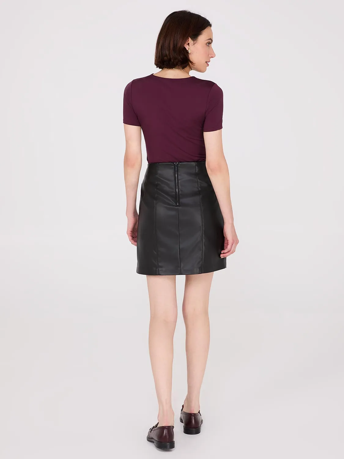 Faux Leather Mini Skirt