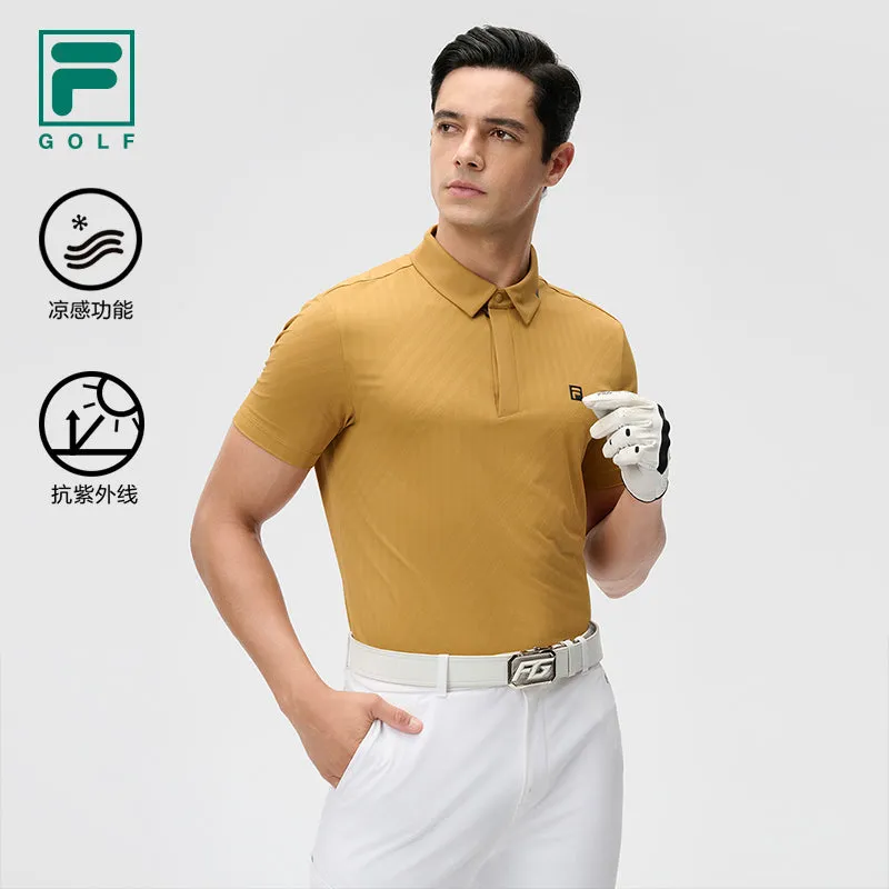 FILA CORE ATHLETICS GOLF Men Short Sleeve Polo (Brown / Navy)