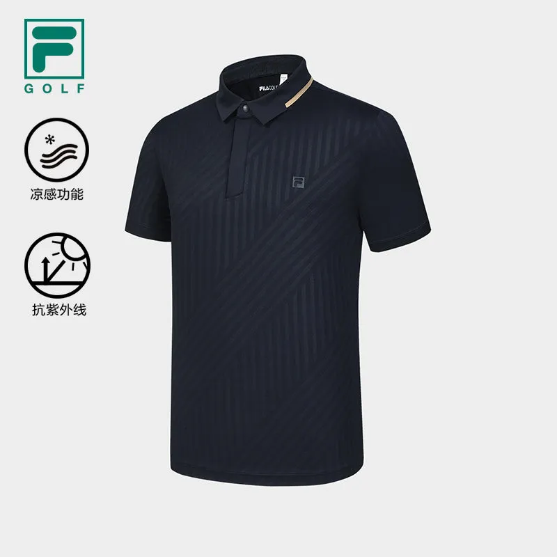 FILA CORE ATHLETICS GOLF Men Short Sleeve Polo (Brown / Navy)