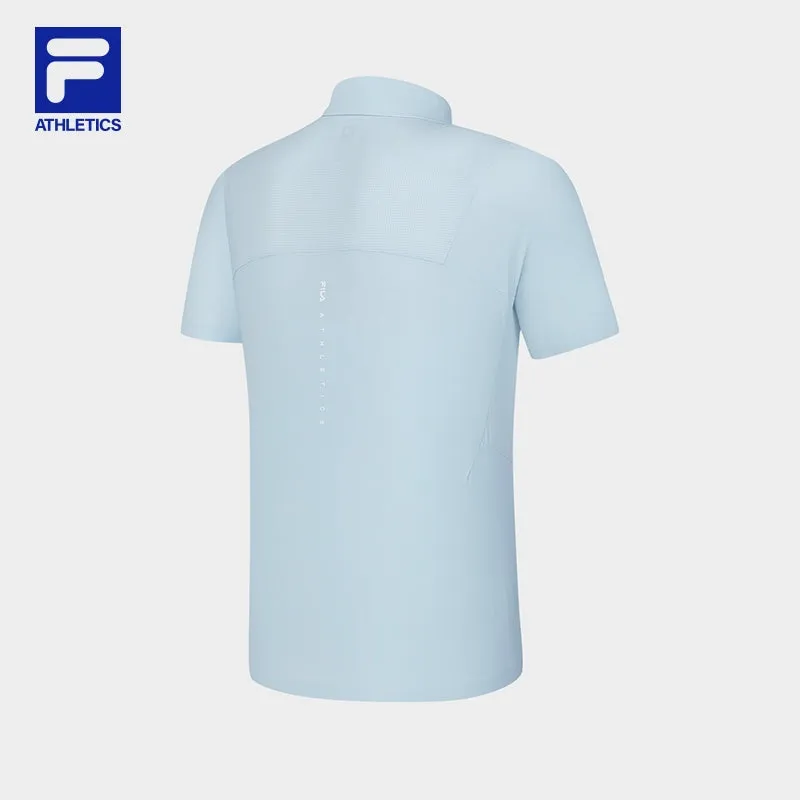 FILA CORE ATHLETICS TENNIS Men Short Sleeve Polo in Light Blue