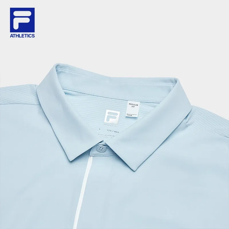 FILA CORE ATHLETICS TENNIS Men Short Sleeve Polo in Light Blue