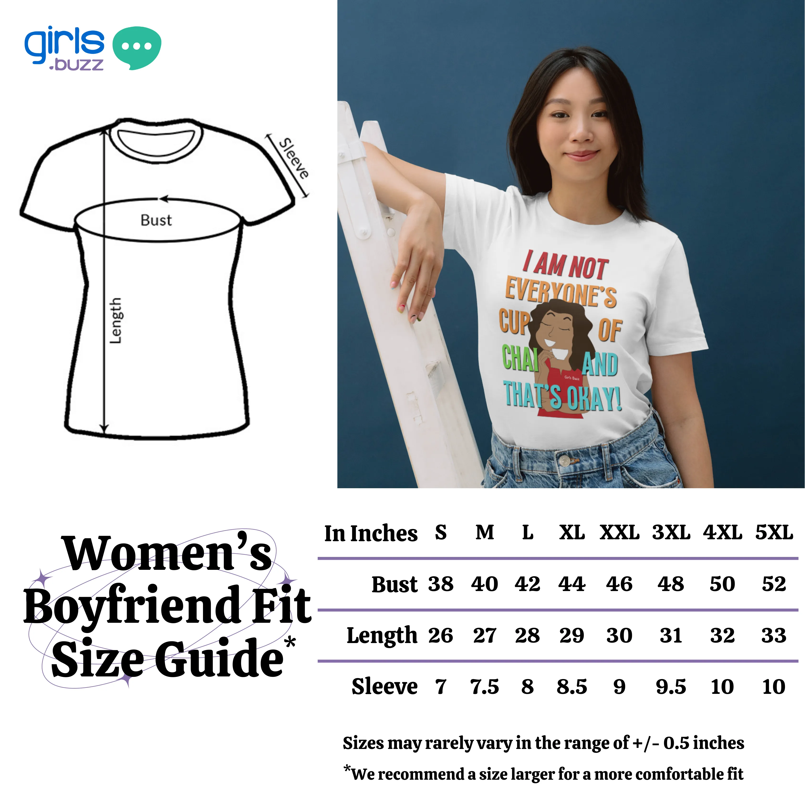 Girl Power Boyfriend Fit T-shirt