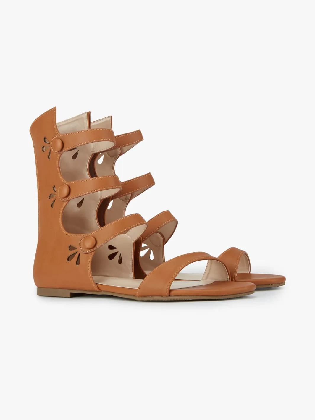 Gladiator Buttoned Roma Sandals