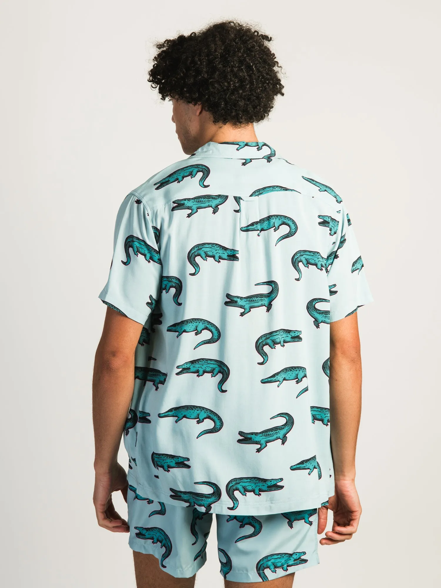 ISLAND HAZE CROCODILE WOVEN SHORT SLEEVE SHIRT