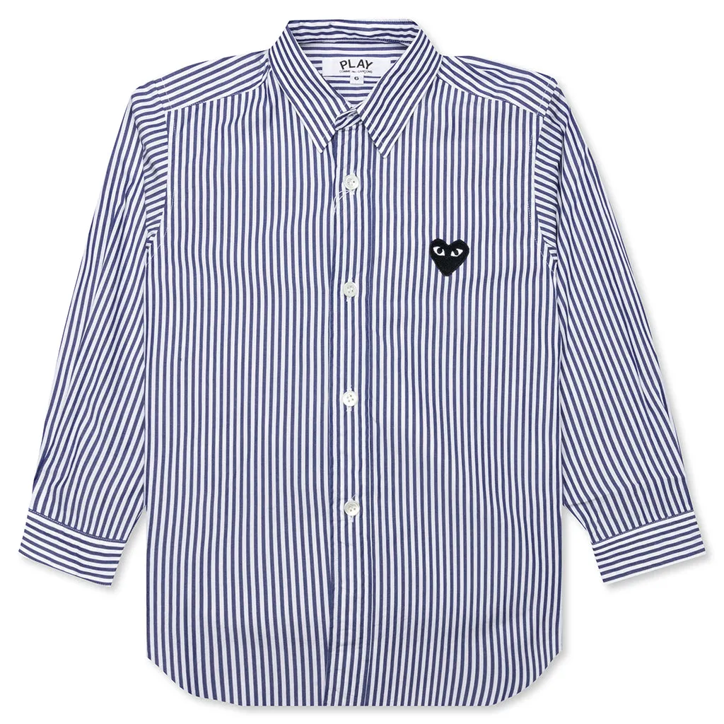 Kid's Striped Shirt - White/Blue