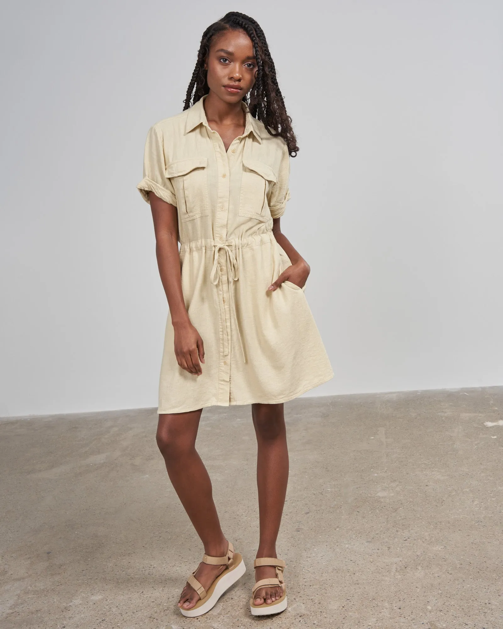 Linen Field Guide Shirt Dress