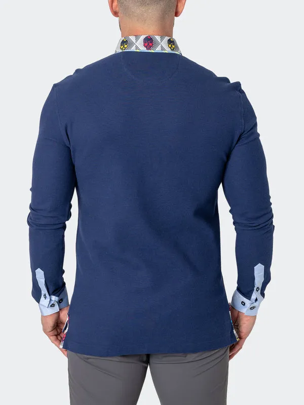 Maceoo Long Sleeves Polo | Polo NewtonSolidVerve Blue