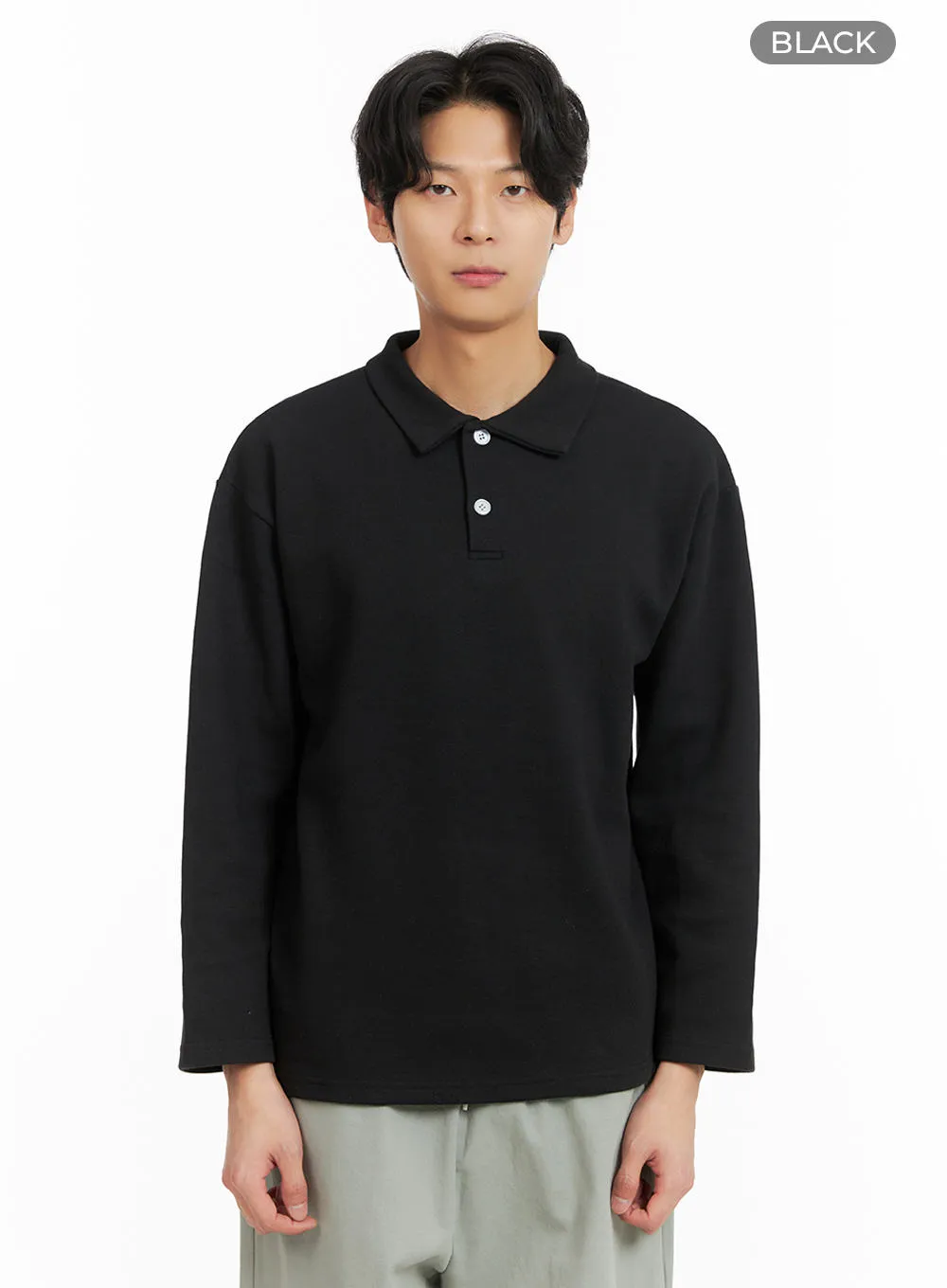 Men's Long Sleeve Polo Shirt IA402