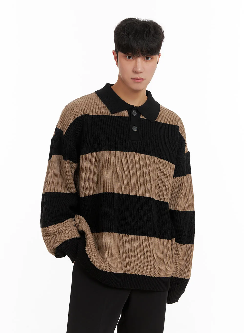 Men's Polo Knit Sweater IA402