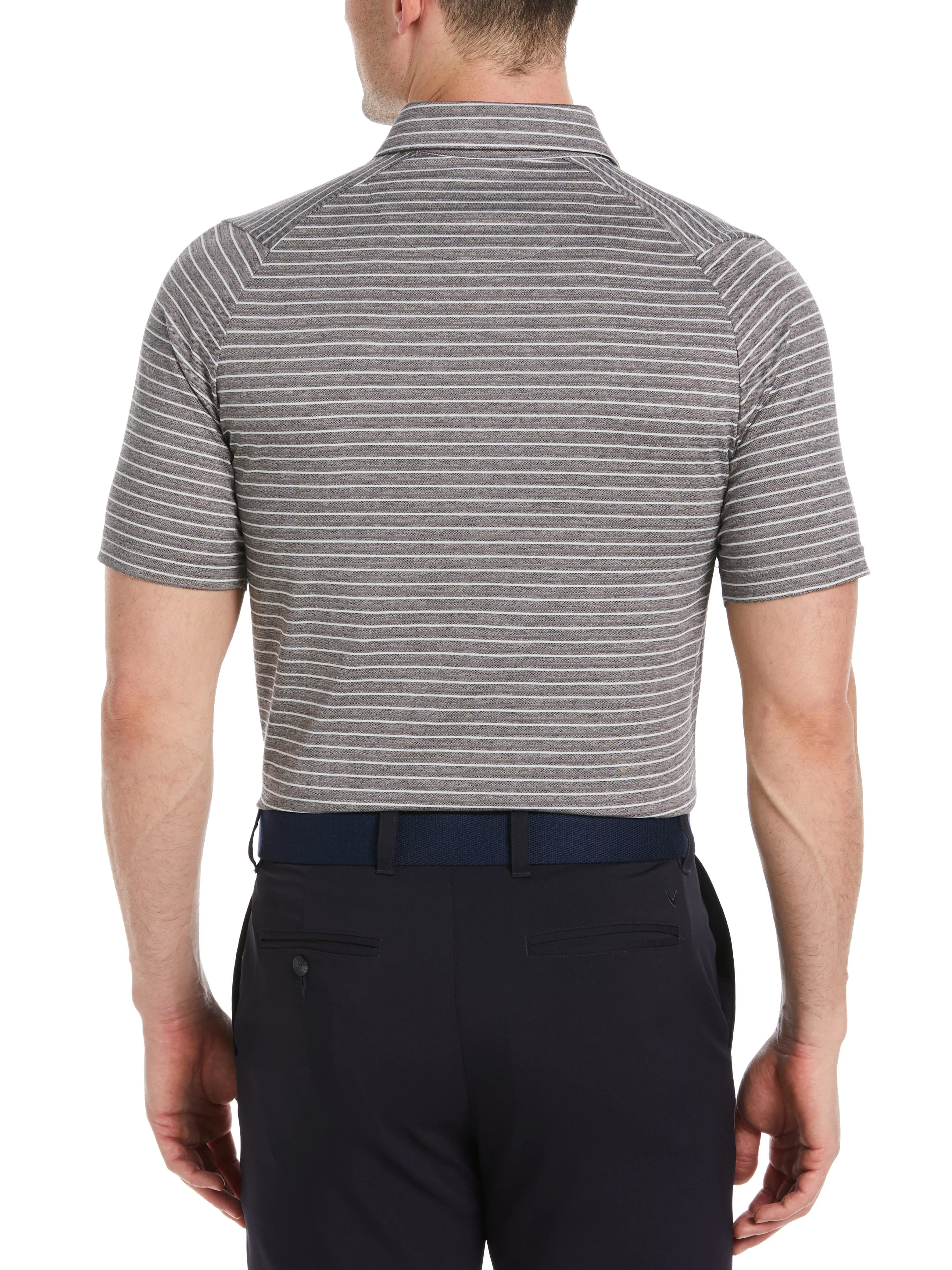 Mens Soft Touch Stripe Golf Polo