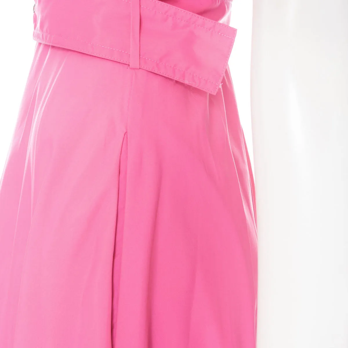 Millie Magenta Nylon Maxi Shirt Dress