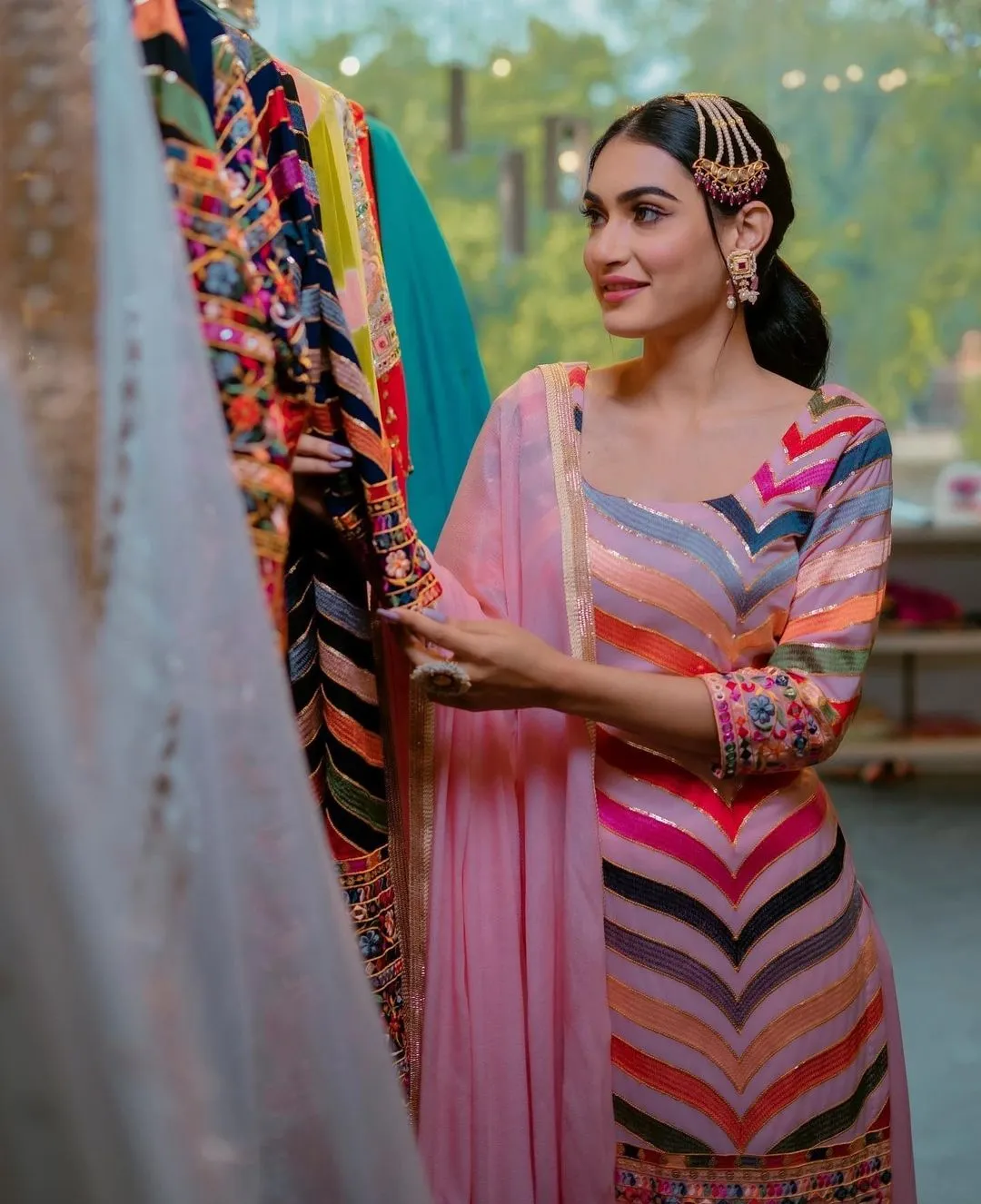 MULTI-COLOR-AMAZING-HEAVY-DESIGNER-SHARARA