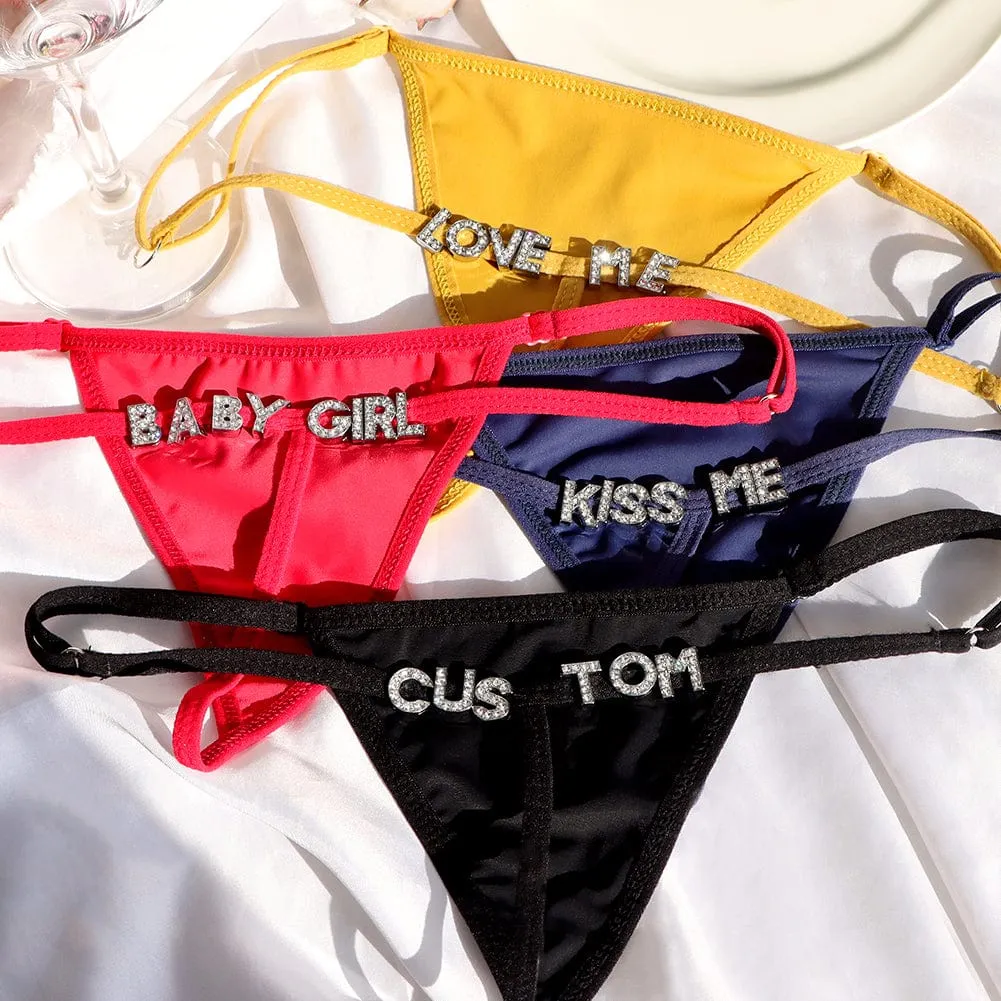 Personalized DIY Name Alphabet Underwear Waist Body Jewelry Panties Body Chain Women Underwear(DHL is not supported)