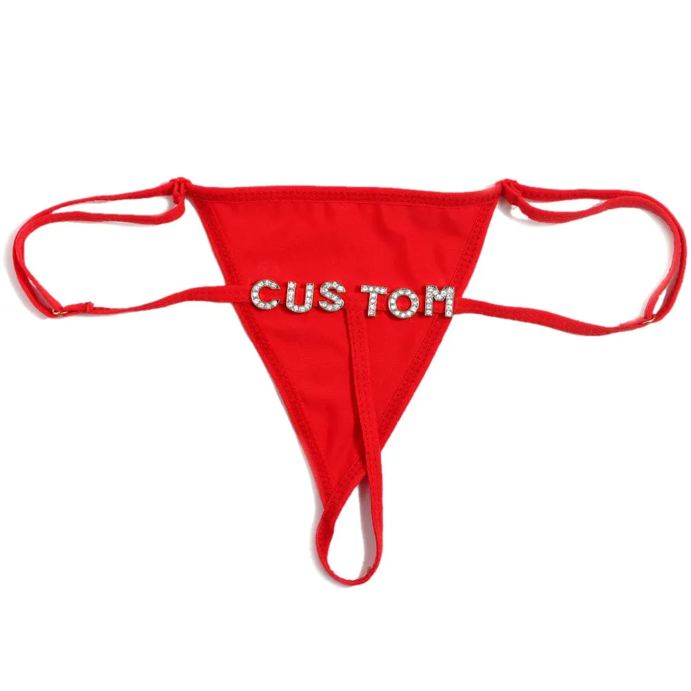 Personalized DIY Name Alphabet Underwear Waist Body Jewelry Panties Body Chain Women Underwear(DHL is not supported)