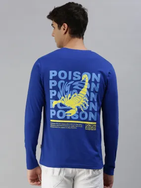 Poison Navy Typographic Back Printed Tshirt