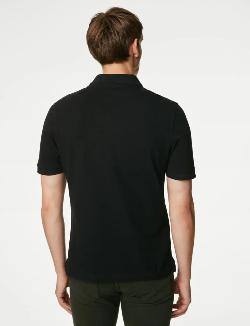 Pure Cotton Pique Polo Shirt