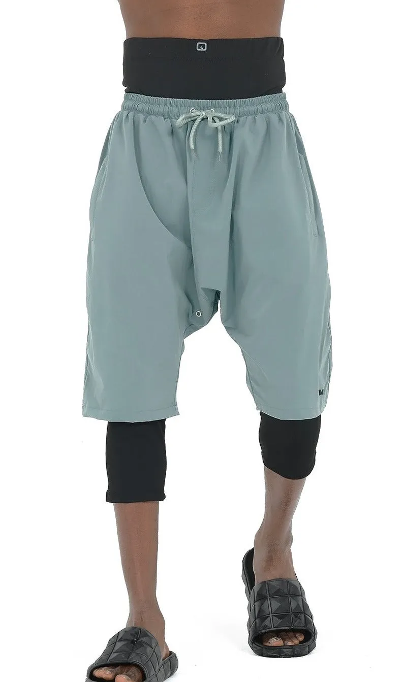 QL Halal Swim Shorts in Mint and Black