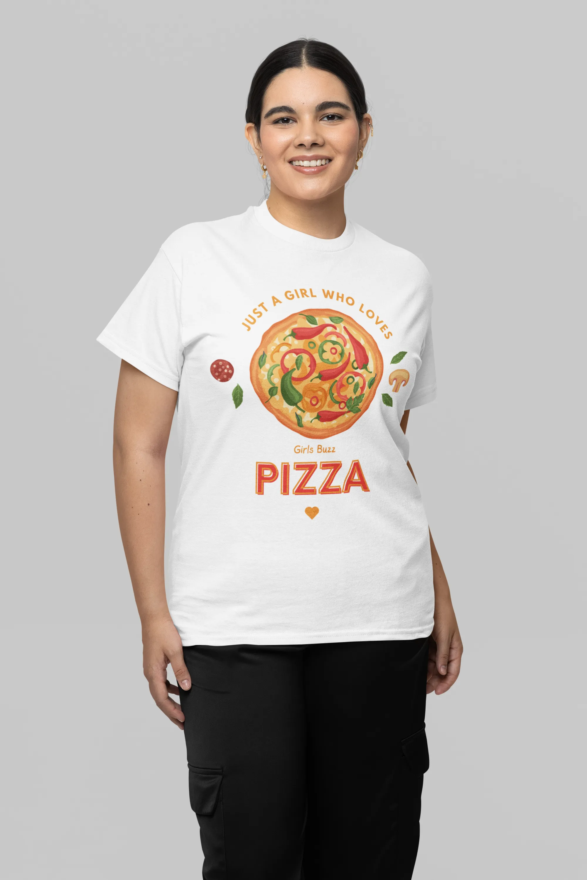 Regular Fit Foodie Women Cotton Tshirt - Pizza Lover