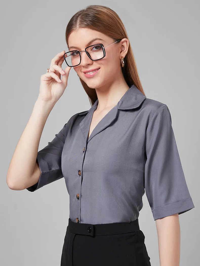 Style Quotient Women Grey Solid Shirts