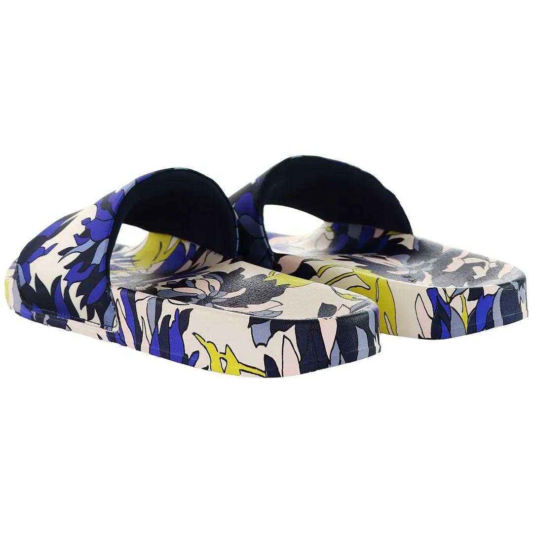 Ted Baker Anniti Floral Print Womens Blue Sliders