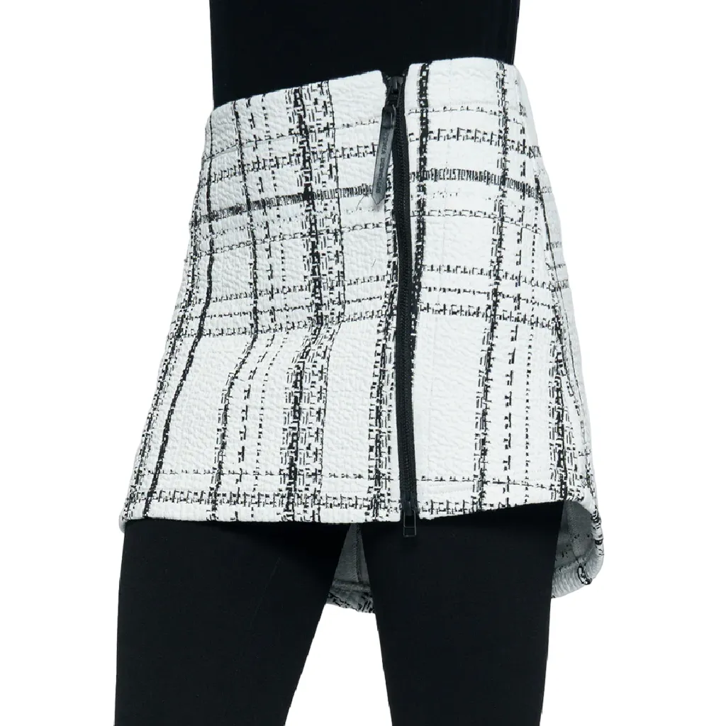 Tonia Debellis Women's Zip Ski Skirt - TDB Windowpane