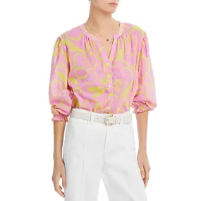 VELVET BY GRAHAM & SPENCER Womens Valentina 6 Cotton Button-Down Top