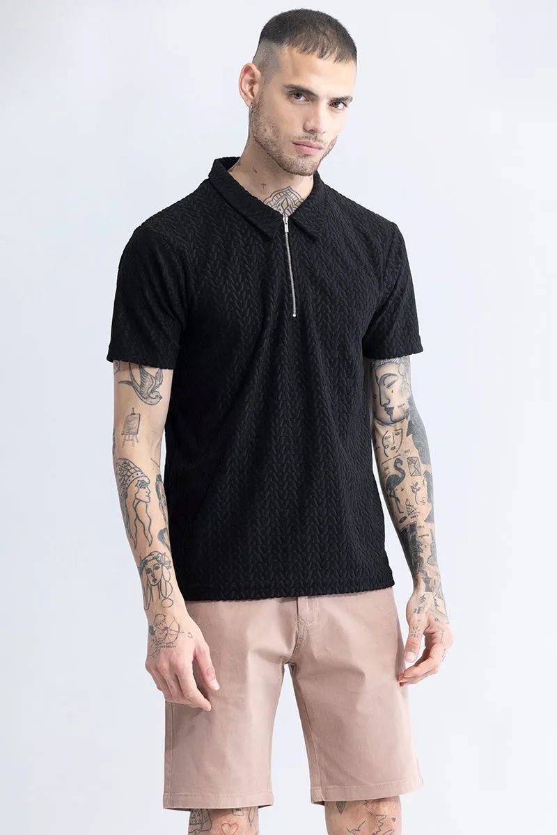 Verti-Zip Black T-Shirt