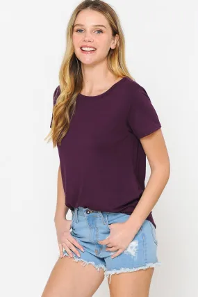 Women's Basic Short Sleeve Round Neck Tee