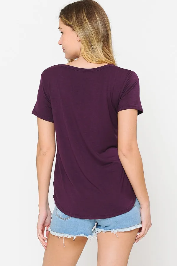 Women's Basic Short Sleeve Round Neck Tee