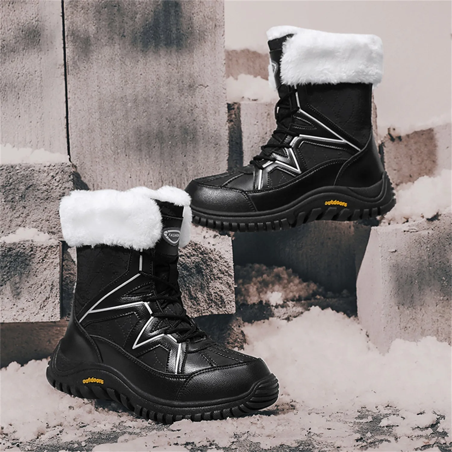 Women's Cold Weather Snow Boots Winter Walking Shoes Cotton Outdoor Booties