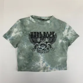 Women's Hard Rock Tie Dye Crop Top T-Shirt